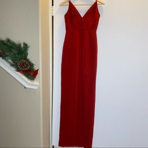 WAYF Maisle RED long dress  NWT